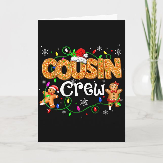 Cousin Crew Christmas Shirts Matching Pajamas For  Card (Front)