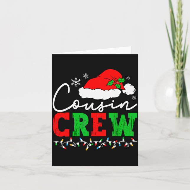 Cousin Crew Christmas Shirts Matching Pajamas For  Card (Front)