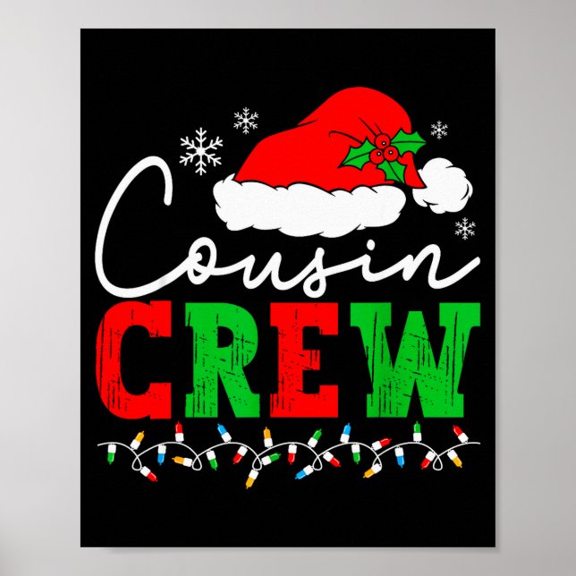 Cousin Crew Christmas Shirts Matching Pyjamas For  Poster (Front)