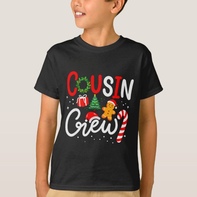Cousin Crew Christmas Xmas Family Matching Pajamas T-Shirt (Front)