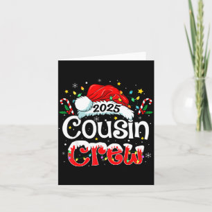 Cousin Crew Christmas Xmas Lights Family Matching Card