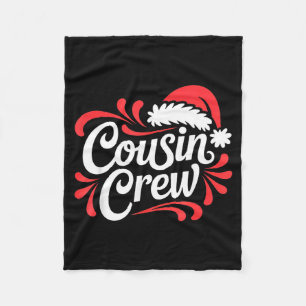 Cousin Crew Christmas Xmas Lights Family Matching  Fleece Blanket