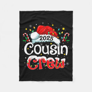 Cousin Crew Christmas Xmas Lights Family Matching Fleece Blanket
