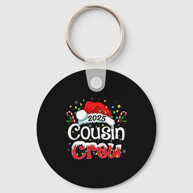 Cousin Crew Christmas Xmas Lights Family Matching  Key Ring (Front)
