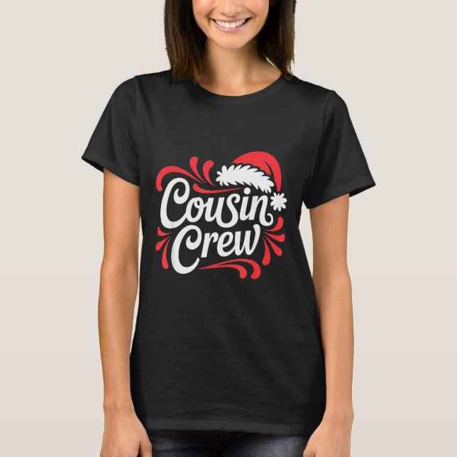Cousin Crew Christmas Xmas Lights Family Matching  T-Shirt (Front)