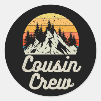 cousin crew classic round sticker