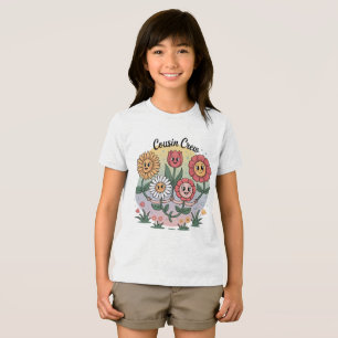 Cousin Crew Cute Floral  Tri-Blend Shirt