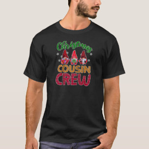 Cousin Crew Cute Xmas Gnome Party PJ Matching Ragl T-Shirt