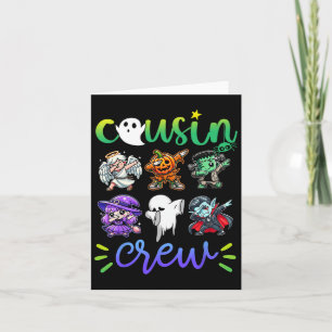 Cousin Crew Dabbing Halloween Boys Skeleton Zombie Card