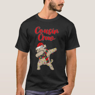 Cousin Crew Dabbing Pug Dog Lights Christmas Men T-Shirt