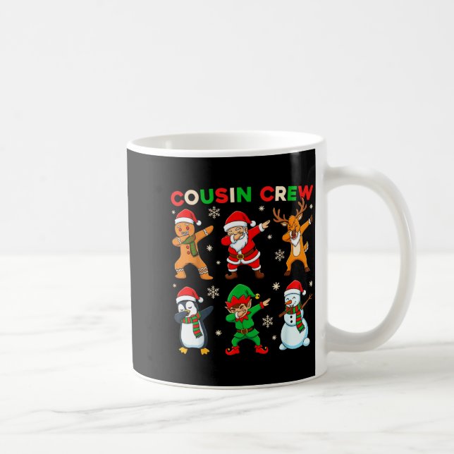 Cousin Crew Dabbing Santa Elf Friends Christmas Fu Coffee Mug (Right)