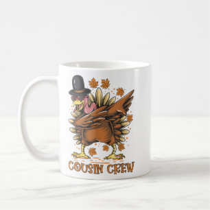 Cousin Crew DABBING TURKEY Funny Thanksgiving Part Coffee Mug