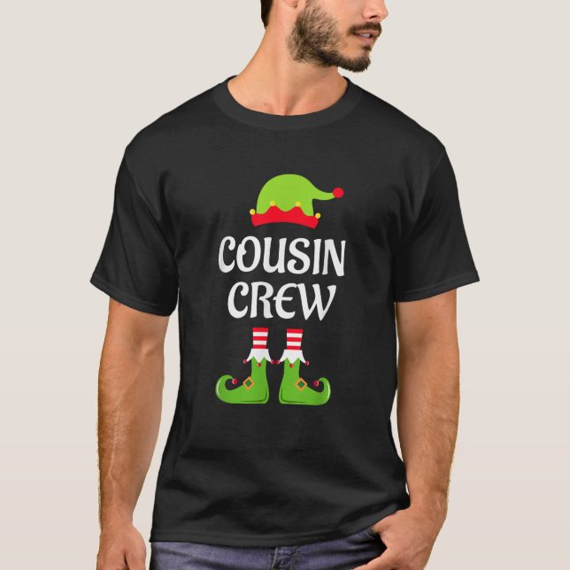 Cousin Crew Elf Christmas Funny Xmas Family Matchi T-Shirt (Front)