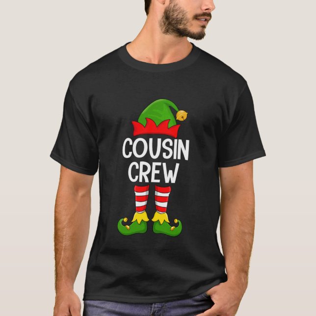 Cousin Crew Elf Xmas Family Matching Elf Squad Chr T-Shirt (Front)