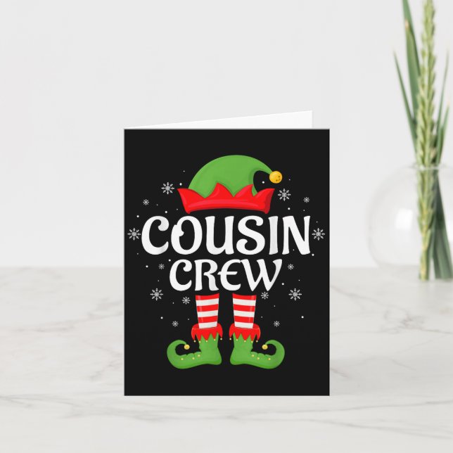 Cousin Crew Elf Xmas Matching Family Elf Squad Chr Card (Front)