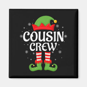 Cousin Crew Elf Xmas Matching Family Elf Squad Chr Magnet