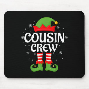 Cousin Crew Elf Xmas Matching Family Elf Squad Chr Mouse Mat