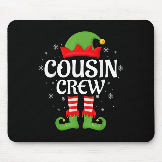 Cousin Crew Elf Xmas Matching Family Elf Squad Chr Mouse Mat (Front)