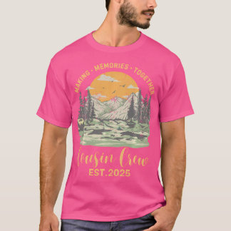 Cousin Crew Est.2025 Family Camping Trip Matching  T-Shirt