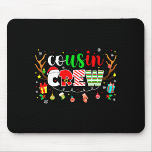Cousin Crew Family Christmas 2025 Matching Xmas Sq Mouse Mat