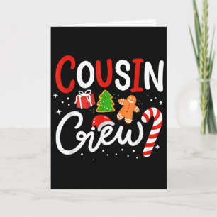 Cousin Crew Family Christmas Pajamas Card