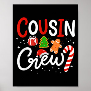 Cousin Crew Family Christmas Pajamas Poster