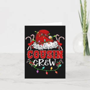 Cousin Crew Family Group Matching Christmas Lights Card