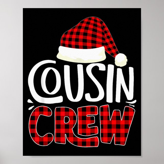 Cousin Crew Family Group Matching Christmas Pajama Poster (Front)