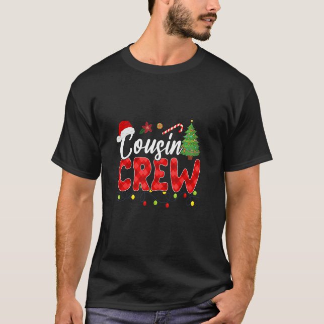 Cousin Crew Family Group Matching Christmas Pajama T-Shirt (Front)