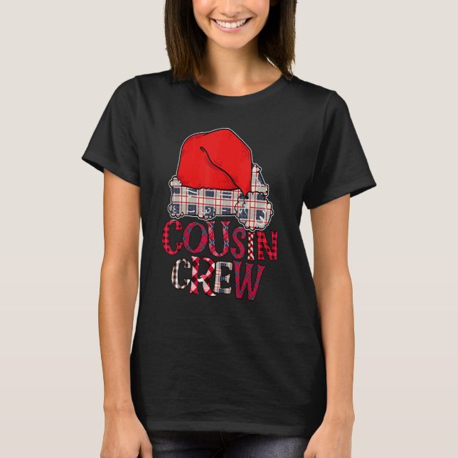 Cousin Crew Family Group Matching Christmas Pajama T-Shirt (Front)