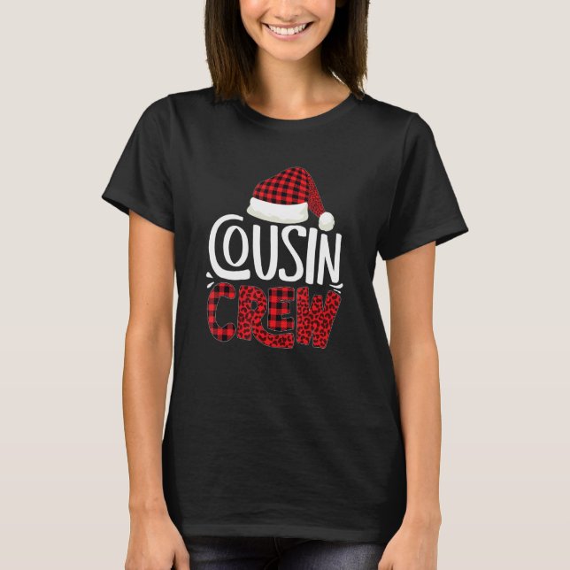 Cousin Crew Family Group Matching Christmas Pajama T-Shirt (Front)