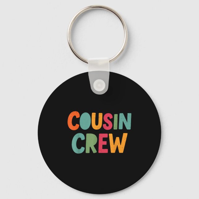 Cousin Crew Family Matching Funny Cousin Team Girl Key Ring (Front)