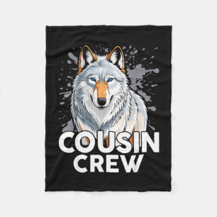 Cousin crew family reunion matching group funny fleece blanket