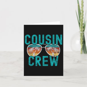 Cousin Crew Family Vacation Summer Vacation Beach Card