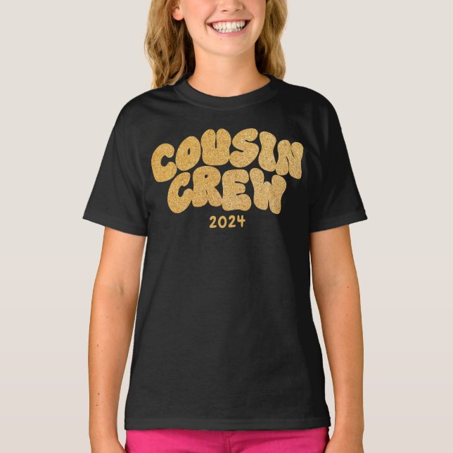 Cousin Crew | Gold Matching Cousin Family Reunion T-Shirt (Front)
