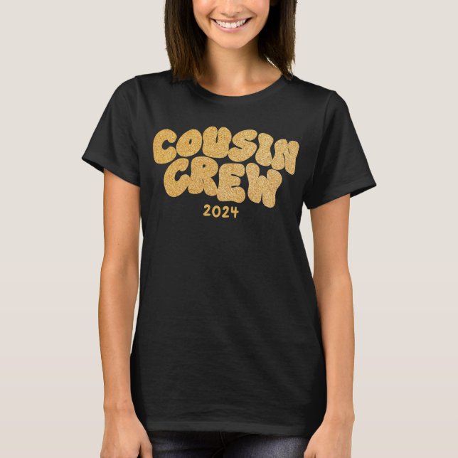 Cousin Crew | Gold Matching Cousin Family Reunion T-Shirt (Front)
