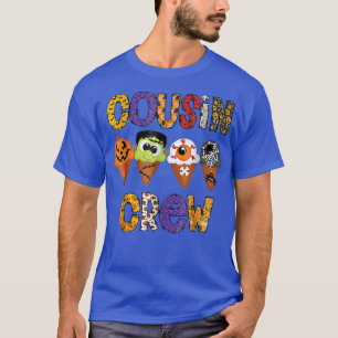 Cousin Crew Halloween Horror Ice Cream Pumpkin Fac T-Shirt