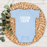 Cousin Crew Kids Baby Bodysuit<br><div class="desc">Custom printed apparel personalised with "Cousin Crew" graphic or other custom text. Use the design tools to edit the text fonts and colours or add your own photos to create a one of a kind custom t-shirt design. Select from a wide variety of t-shirts, tank tops and sweatshirts for men,...</div>