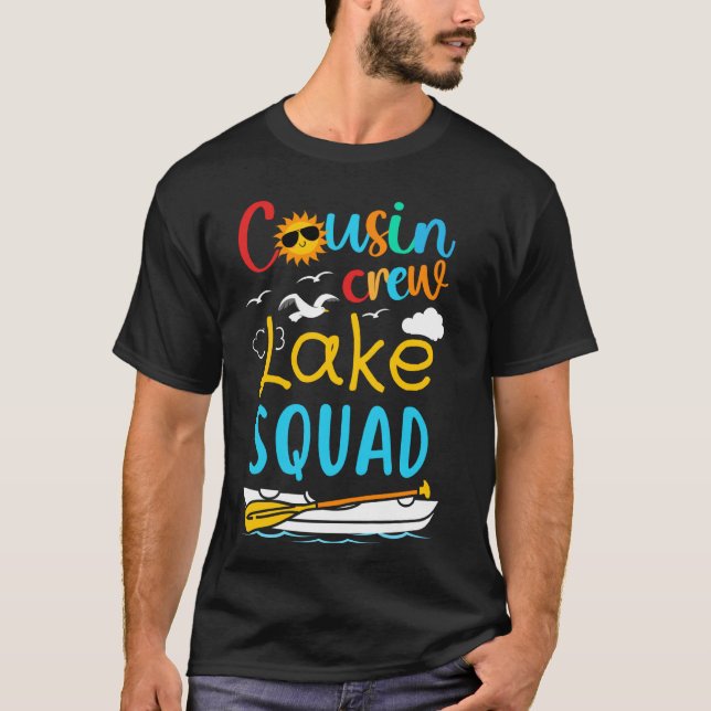 Cousin Crew Lake Squad 2024 Summer Vacation Family T-Shirt (Front)