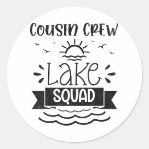 Cousin Crew Lake Squad Family Reunion Summer Water Classic Round Sticker
