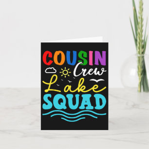 Cousin Crew Lake Squad Family Vacation Summer Fish Card
