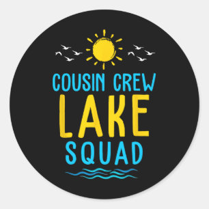 Cousin Crew Lake Squad Summer Vacation Family Matc Classic Round Sticker