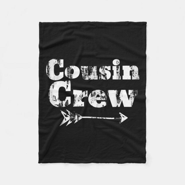 Cousin Crew Matching Graphic Christmas Pajama Pict Fleece Blanket (Front)