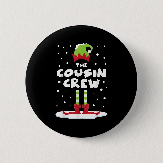 Cousin Crew Matching Group Family Holiday Xmas Cos 6 Cm Round Badge (Front)