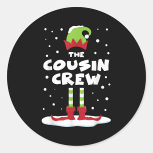 Cousin Crew Matching Group Family Holiday Xmas Cos Classic Round Sticker
