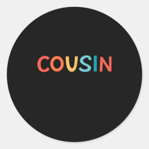 Cousin Crew Matching Retro Family Cousin Squad Classic Round Sticker