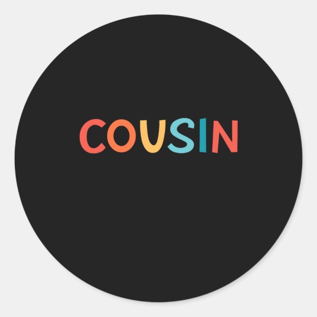 Cousin Crew Matching Retro Family Cousin Squad  Classic Round Sticker (Front)