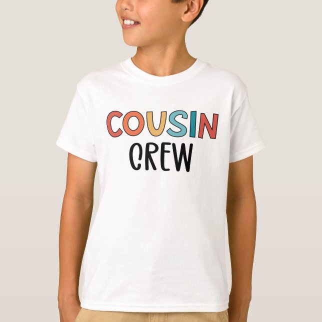 Cousin Crew Matching Retro Family Cousin Squad T-Shirt (Front)