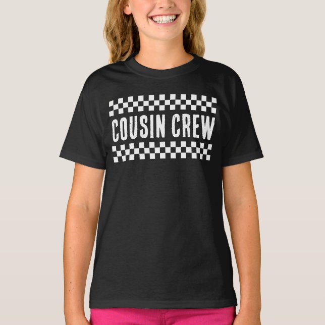 Cousin Crew Matching Retro Family Reunion T-Shirt (Front)