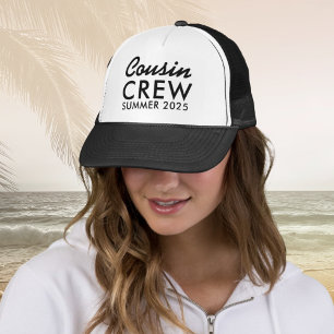 Cousin Crew Matching Trendy Family Reunion Trucker Hat